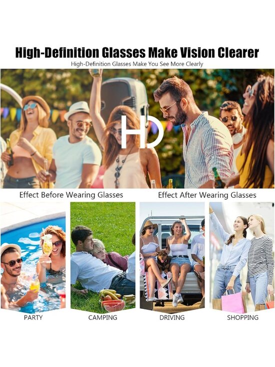 20 Pack Retro 90s Rectangle Sunglasses for Adults - UV400 Small Sun Glasses main image 5